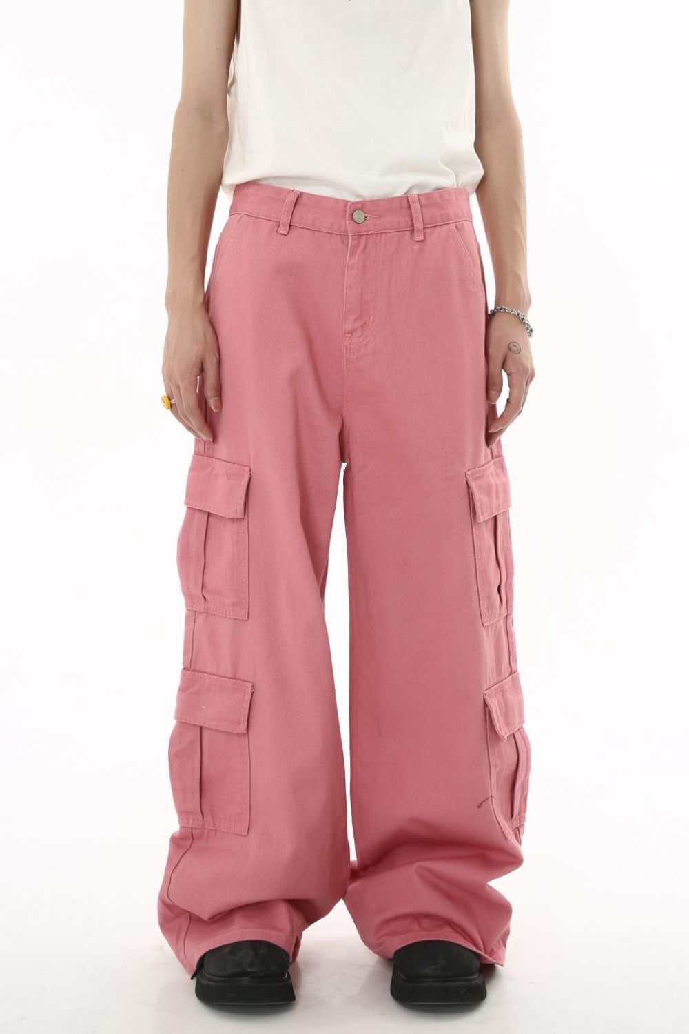 Trendsi Wide Leg Cargo Jeans - Pants | MENLL